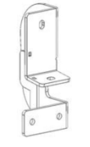 Chevrolet Silverado 1500 Side Step Mounting Brackets - Go Rhino - Dominator Xtreme - Textured Black - `19-`20